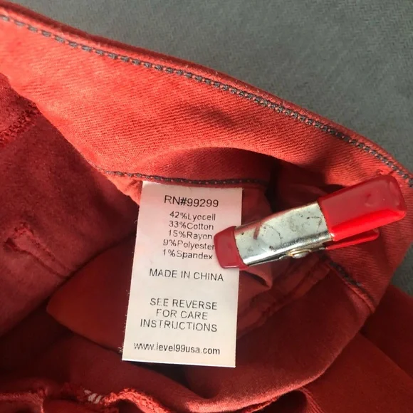 Level 99 Janice Ultra Skinny Burnt Orange Jeans - Picture 7 of 16